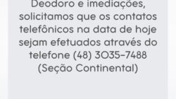 Comunicado: falta de luz