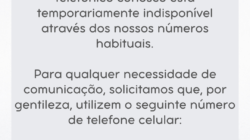 INDISPONIBILIDADE DAS LINHAS TELEFÔNICAS